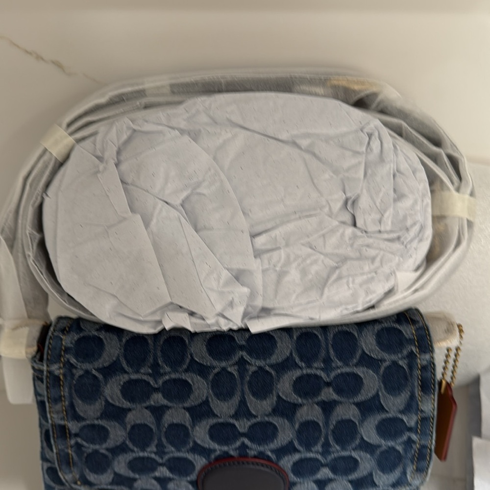 Coach Tabby Washed Denim b4/indigo Soft Shoulder Bag - Picture 13 of 15